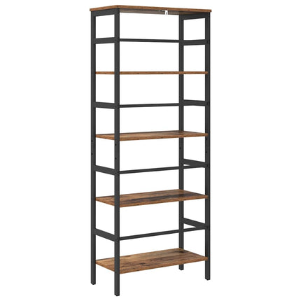 Bogreol 4 niveauer 60 x 29,5 x 149 cm Konstrueret træ
