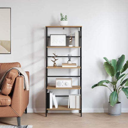 Bogreol 4 niveauer 60 x 29,5 x 149 cm Konstrueret træ