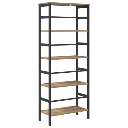 Bogreol 4 niveauer 60 x 29,5 x 149 cm Konstrueret træ