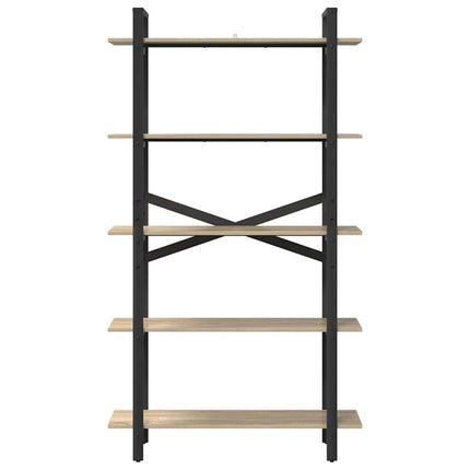 Bogreol 5 niveauer 100 x 33,5 x 178 cm Konstrueret træ