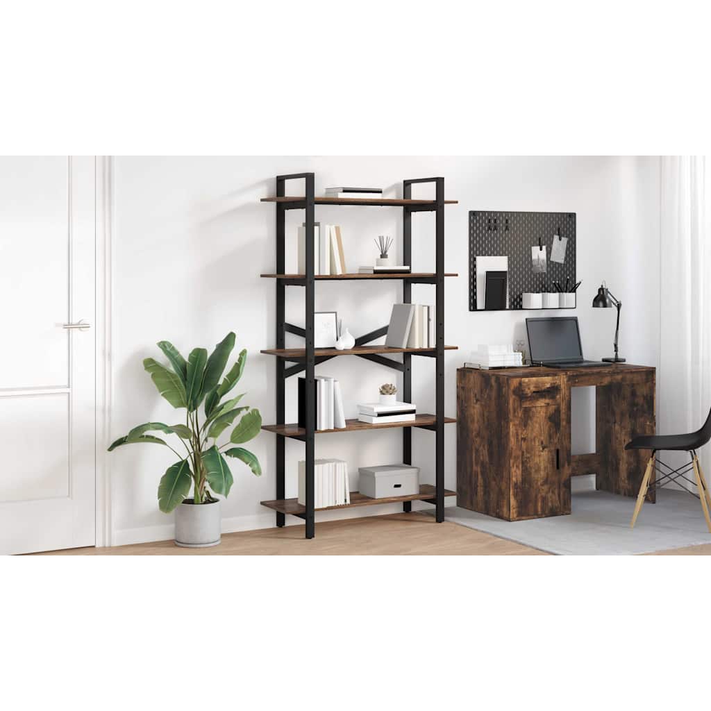 Bogreol Røget eg 100 x 33,5 x 178 cm Konstrueret træ