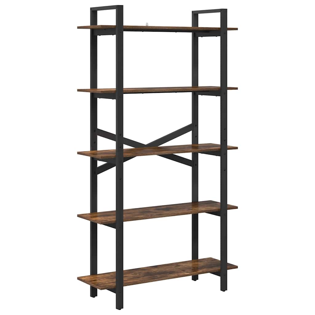 Bogreol Røget eg 100 x 33,5 x 178 cm Konstrueret træ