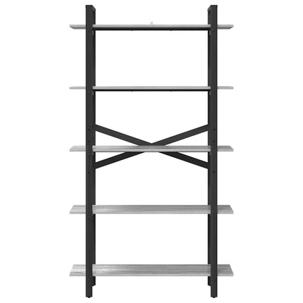 Bogreol 5 niveauer 100 x 33,5 x 178 cm Konstrueret træ