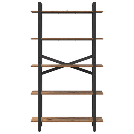 Bogreol 5 niveauer 100 x 33,5 x 178 cm Konstrueret træ