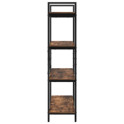 Bogreol Røget eg 100 x 33,5 x 140 cm Konstrueret træ 4 niveauer