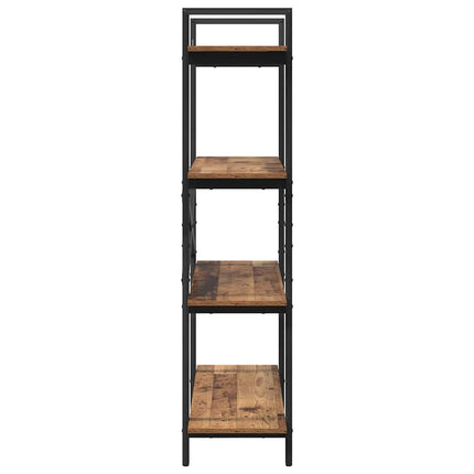 Bogreol 4 niveauer 100 x 33,5 x 140 cm Konstrueret træ