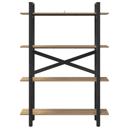 Bogreol 4 niveauer 100 x 33,5 x 140 cm Konstrueret træ