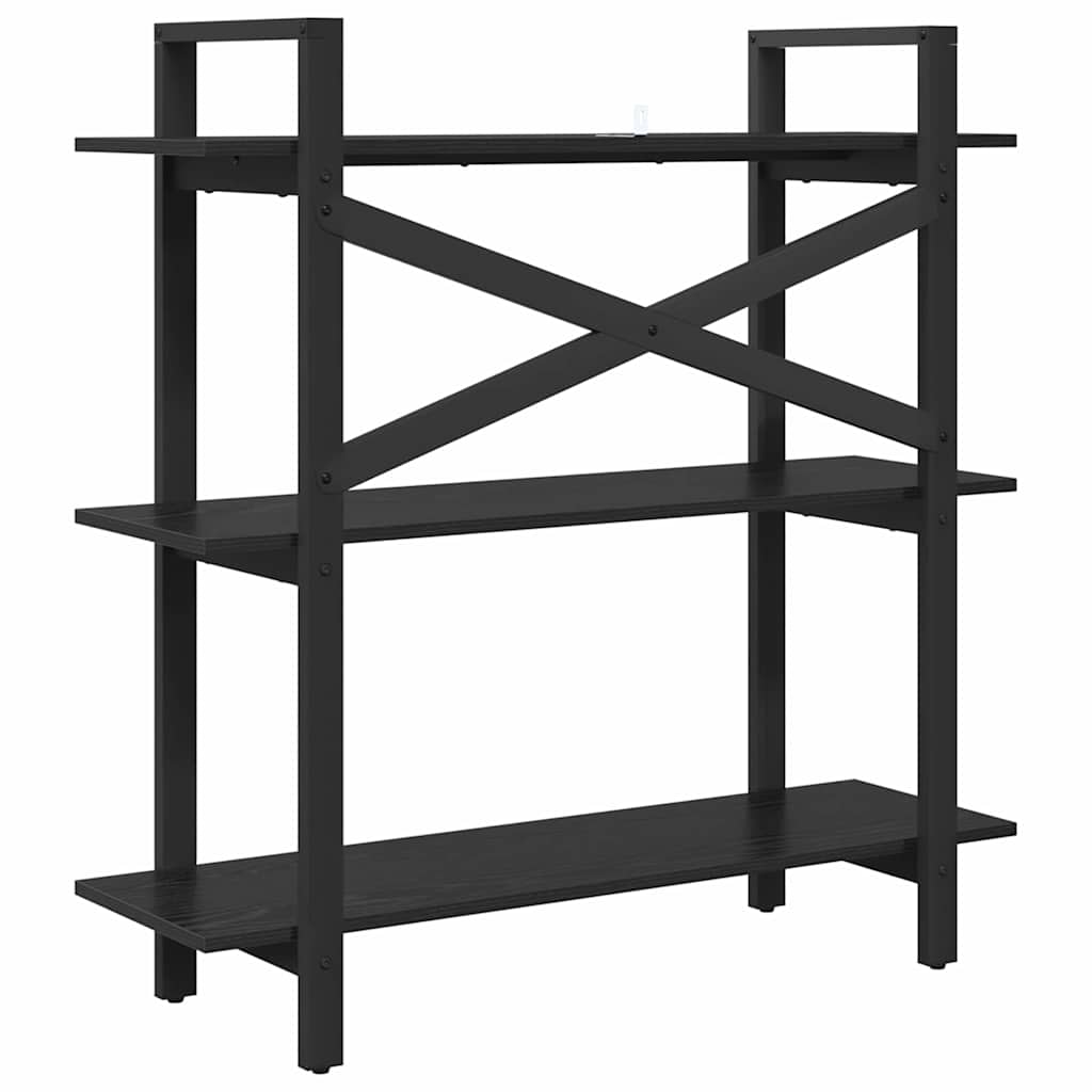 Bogreol Sort eg 100 x 33,5 x 102 cm Konstrueret træ