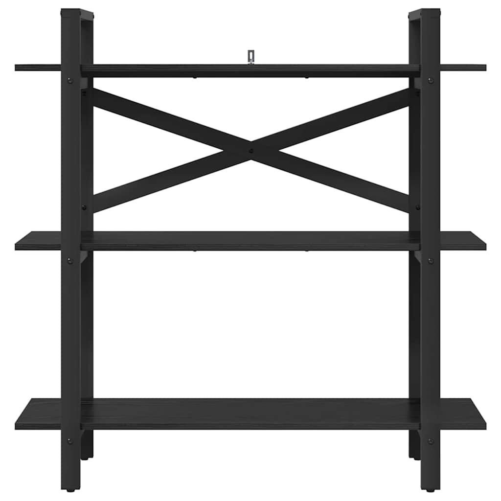 Bogreol Sort eg 100 x 33,5 x 102 cm Konstrueret træ