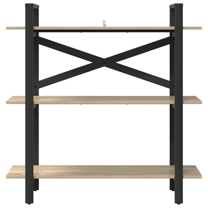 Bogreol 3 niveauer 100 x 33,5 x 102 cm Konstrueret træ