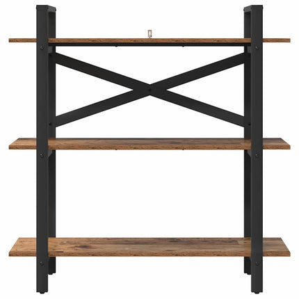 Bogreol 3 niveauer 100 x 33,5 x 102 cm Konstrueret træ