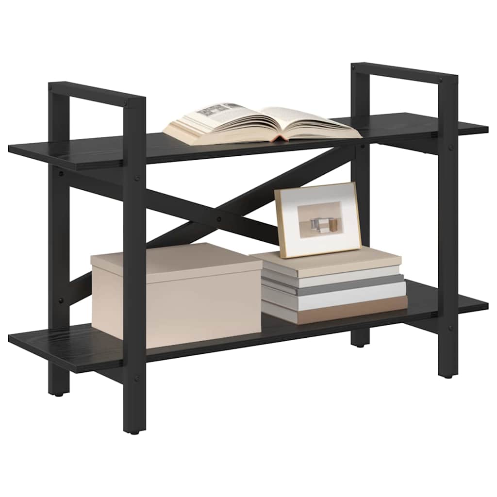 Bogreol Sort eg 100 x 33,5 x 64 cm Konstrueret træ billede