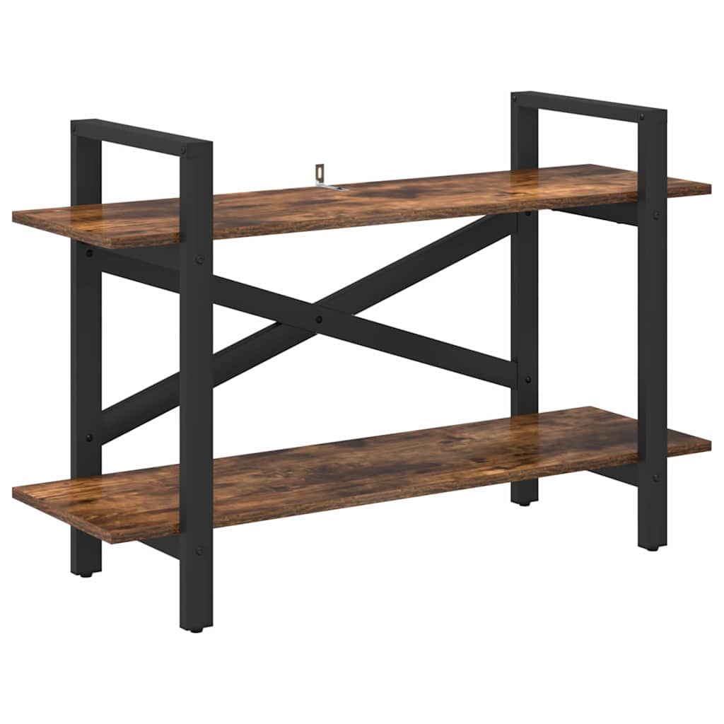 Bogreol Røget eg 100 x 33,5 x 64 cm Konstrueret træ