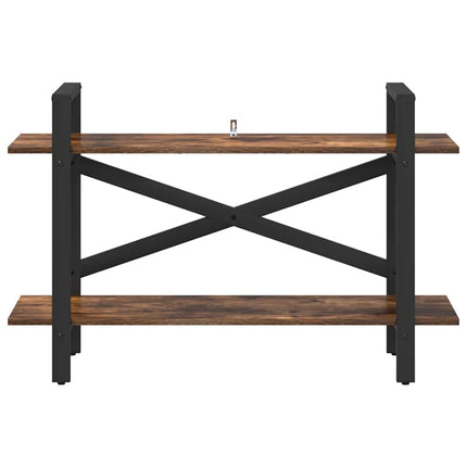 Bogreol Røget eg 100 x 33,5 x 64 cm Konstrueret træ 2 niveauer