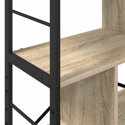Bogreol 9 niveauer 75 x 30 x 156 cm Konstrueret træ Sonoma eg