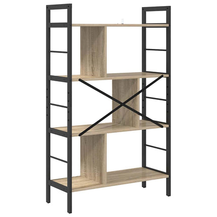 Bogreol 7 niveauer 75 x 30 x 123,5 cm Konstrueret træ Sonoma eg