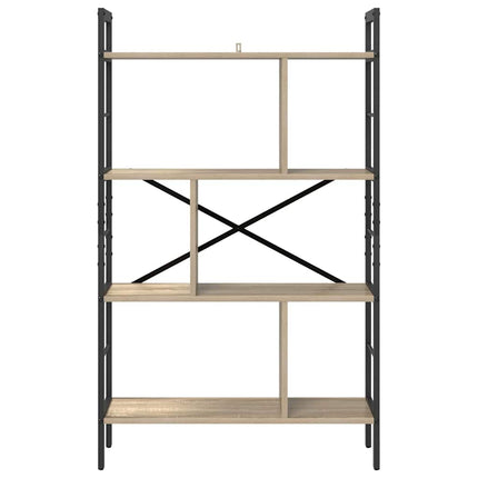 Bogreol 7 niveauer 75 x 30 x 123,5 cm Konstrueret træ Sonoma eg