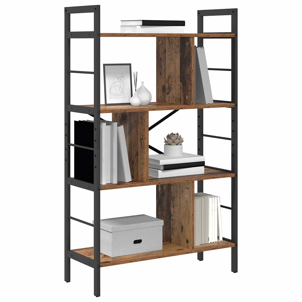 Bogreol Gammelt træ 75 x 30 x 123,5 cm Konstrueret træ billede