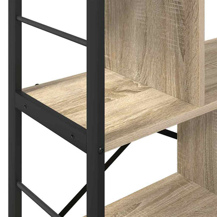 Bogreol 5 niveauer 75 x 30 x 91 cm Konstrueret træ Sonoma eg
