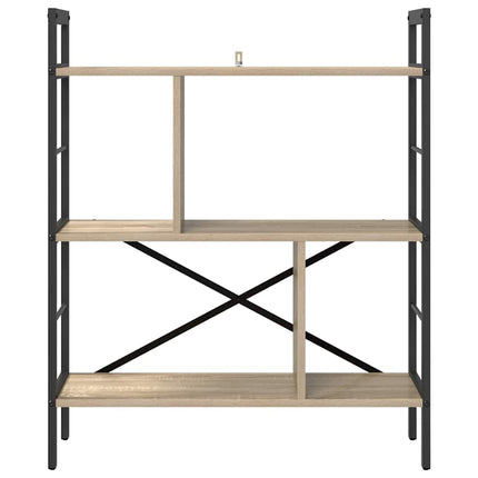 Bogreol 5 niveauer 75 x 30 x 91 cm Konstrueret træ Sonoma eg