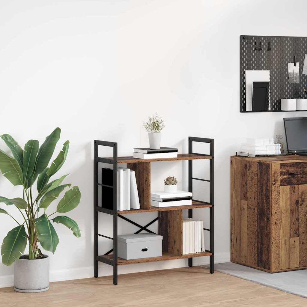 Bogreol Gammelt træ 75 x 30 x 91 cm Konstrueret træ