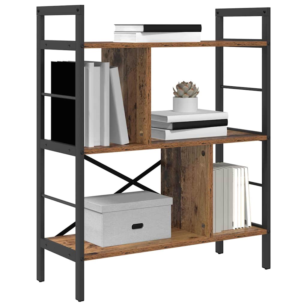 Bogreol Gammelt træ 75 x 30 x 91 cm Konstrueret træ billede