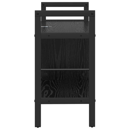 Bogreol 3 niveauer 75 x 30 x 58,5 cm Konstrueret træ Sort eg