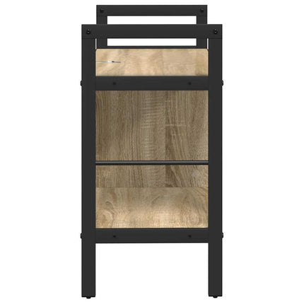 Bogreol 3 niveauer 75 x 30 x 58,5 cm Konstrueret træ Sonoma eg