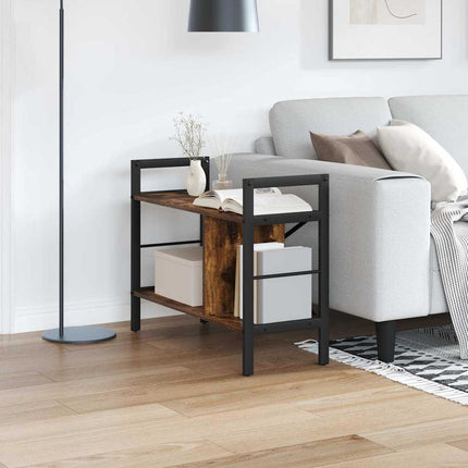 Bogreol Røget eg 75 x 30 x 58,5 cm Konstrueret træ 3 niveauer
