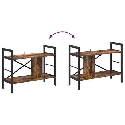 Bogreol Røget eg 75 x 30 x 58,5 cm Konstrueret træ 3 niveauer