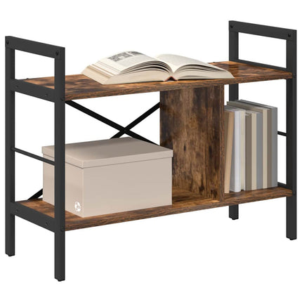 Bogreol Røget eg 75 x 30 x 58,5 cm Konstrueret træ 3 niveauer