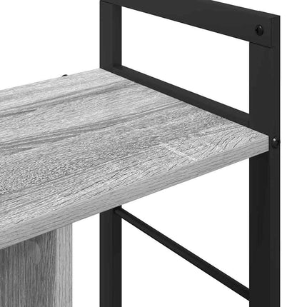 Bogreol Grå Sonoma 75 x 30 x 58,5 cm Konstrueret træ 3 niveauer