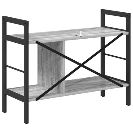 Bogreol Grå Sonoma 75 x 30 x 58,5 cm Konstrueret træ 3 niveauer