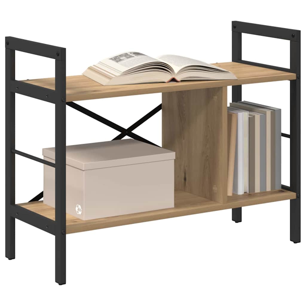 Bogreol Artisan Egetræ 75 x 30 x 58,5 cm Konstrueret træ billede