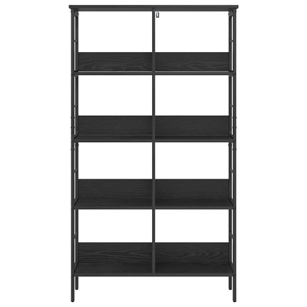 Bogreol 8 niveauer 82 x 32 x 144,5 cm Konstrueret træ Sort eg