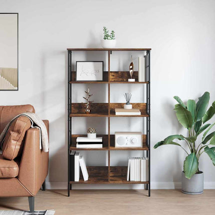 Bogreol 8 niveauer 82 x 32 x 144,5 cm Konstrueret træ Røget eg