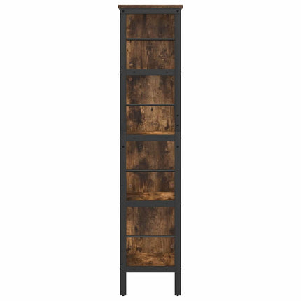 Bogreol 8 niveauer 82 x 32 x 144,5 cm Konstrueret træ Røget eg
