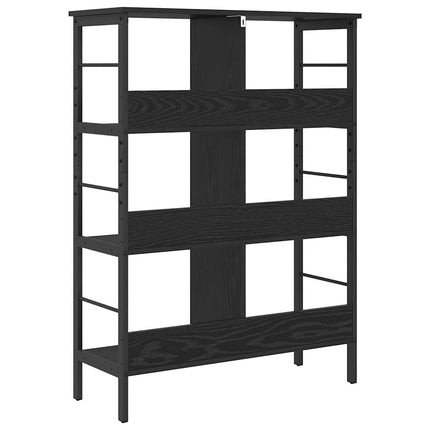 Bogreol Sort eg 82 x 32 x 112 cm Konstrueret træ
