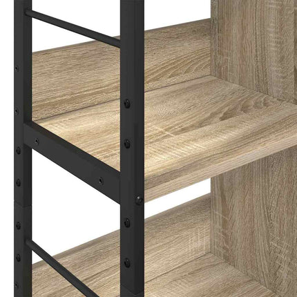 Bogreol 6 niveauer 82 x 32 x 112 cm Konstrueret træ Sonoma eg