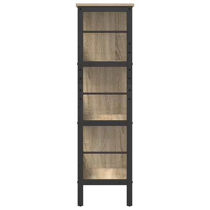 Bogreol 6 niveauer 82 x 32 x 112 cm Konstrueret træ Sonoma eg