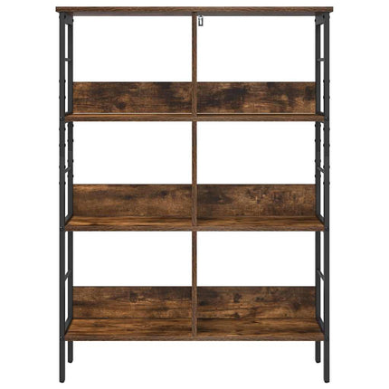 Bogreol 6 niveauer 82 x 32 x 112 cm Konstrueret træ Røget eg