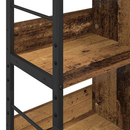 Bogreol 6 niveauer 82 x 32 x 112 cm Konstrueret træ Gammelt træ
