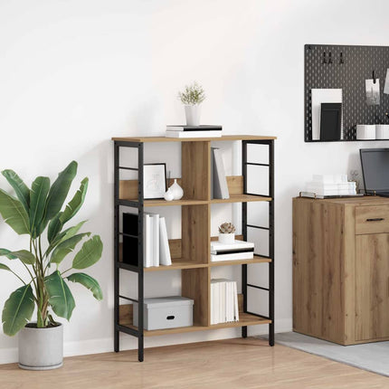 Bogreol 6 niveauer 82 x 32 x 112 cm Konstrueret træ