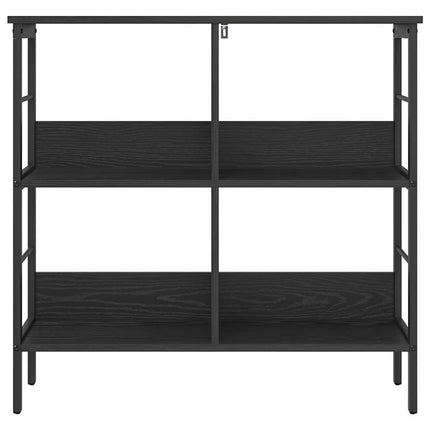 Bogreol 4 niveauer 82 x 32 x 79 cm Konstrueret træ Sort eg