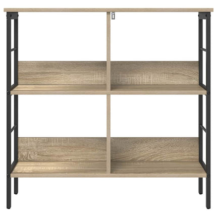 Bogreol 4 niveauer 82 x 32 x 79 cm Konstrueret træ Sonoma eg