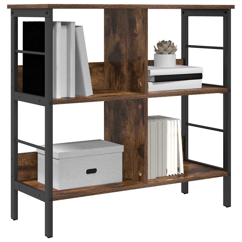 Bogreol Røget eg 82 x 32 x 79 cm Konstrueret træ billede