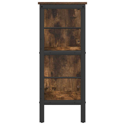 Bogreol 4 niveauer 82 x 32 x 79 cm Konstrueret træ Røget eg