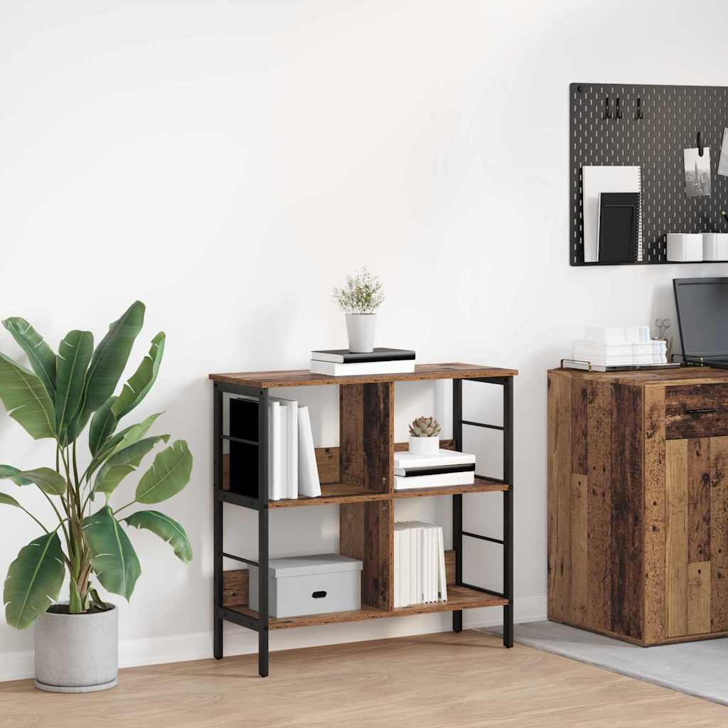 Bogreol Gammelt træ 82 x 32 x 79 cm Konstrueret træ billede
