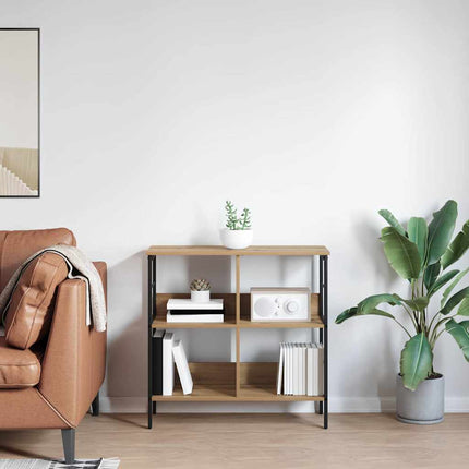 Bogreol 4 niveauer 82 x 32 x 79 cm Konstrueret træ