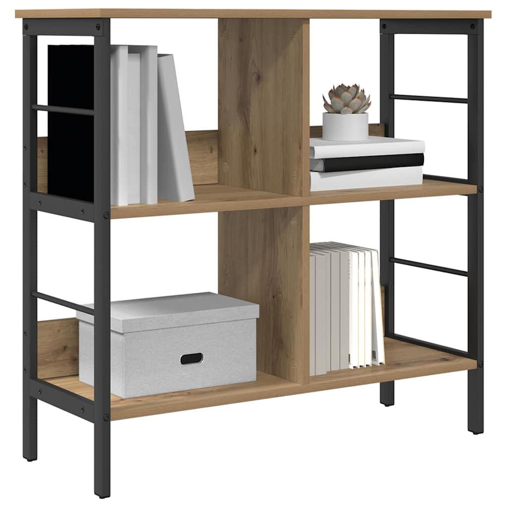 Bogreol Artisan Egetræ 82 x 32 x 79 cm Konstrueret træ billede